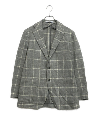 美品 TAGLIATORE テーラードジャケット グレーチェック 1SMC22K-AI メンズ SIZE 46 タリアトーレ