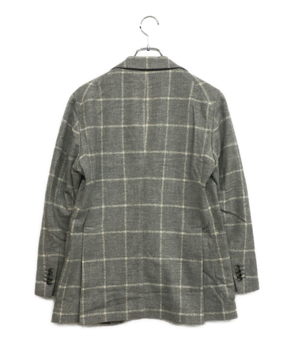 美品 TAGLIATORE テーラードジャケット グレーチェック 1SMC22K-AI メンズ SIZE 46 タリアトーレ