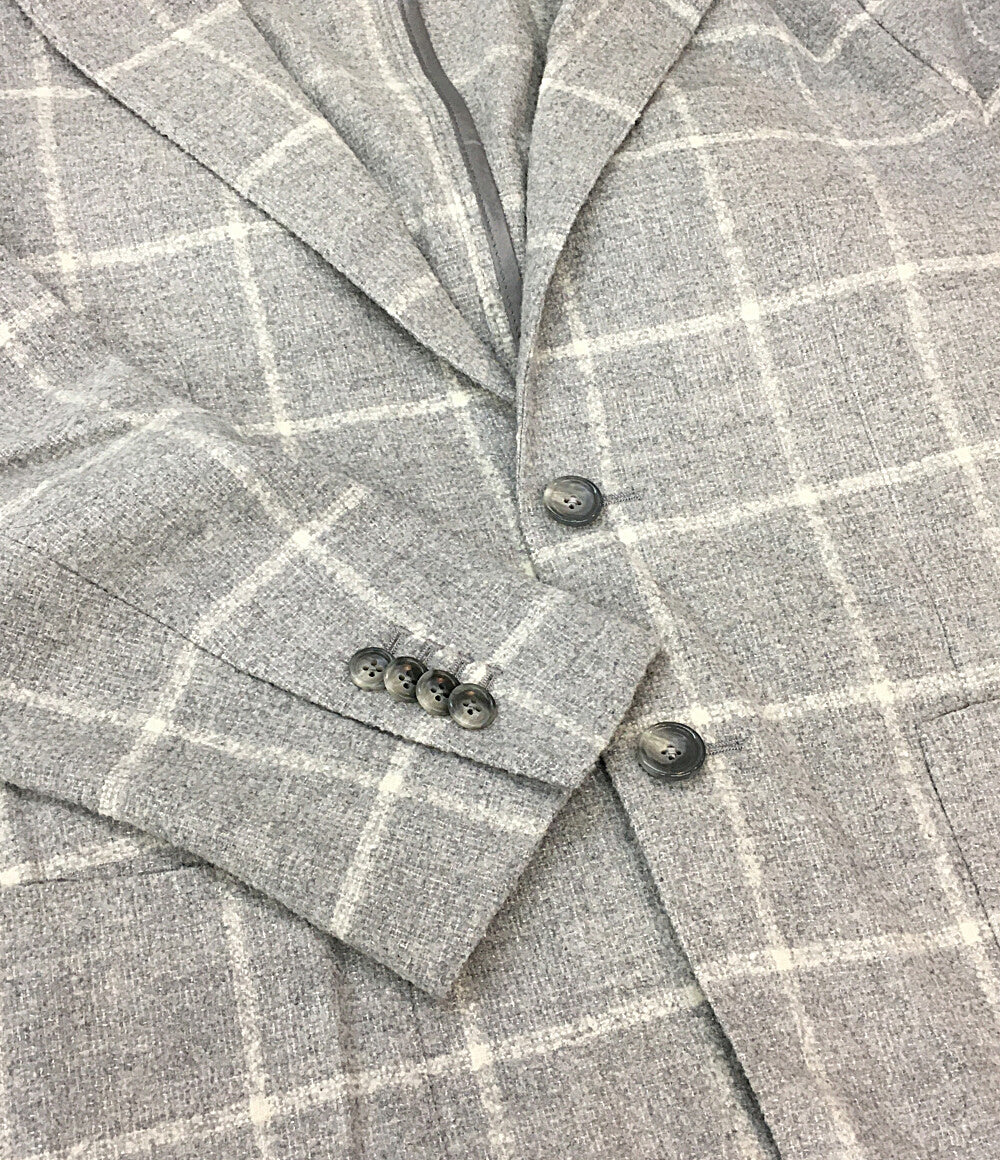 美品 TAGLIATORE テーラードジャケット グレーチェック 1SMC22K-AI メンズ SIZE 46 タリアトーレ