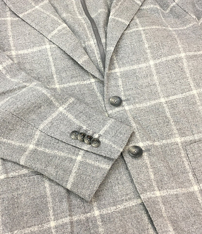 美品 TAGLIATORE テーラードジャケット グレーチェック 1SMC22K-AI メンズ SIZE 46 タリアトーレ