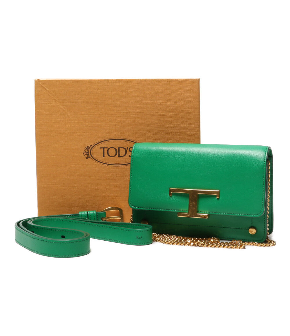 トッズ 2way チェーン ショルダーバッグ Tタイムレス レディース TOD’S