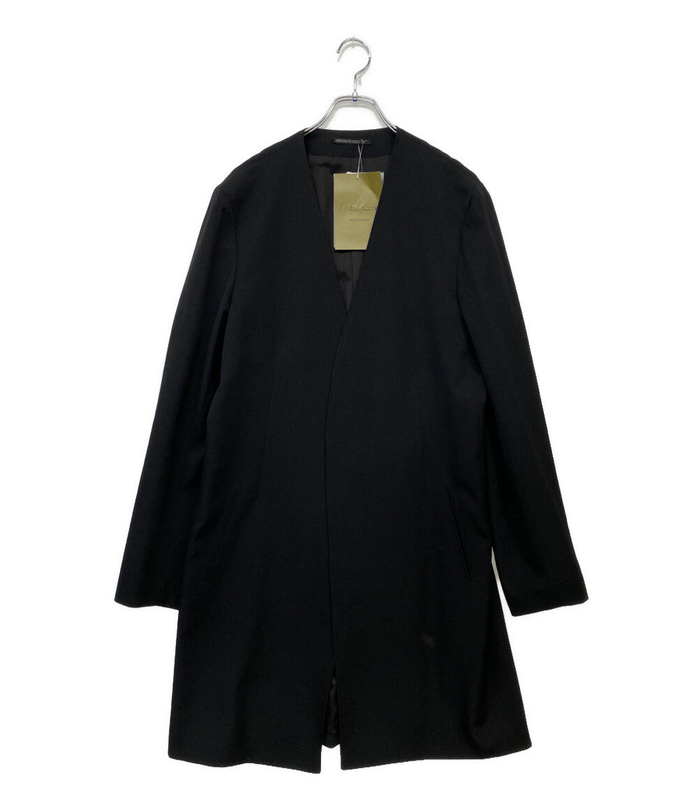 ヨウジヤマモトプールオム 美品 ジャケット WOOL GABARDINE COLLARLESS JACKET 2025AW メンズ SIZE 2 YOHJI YAMAMOTO POUR HOMME