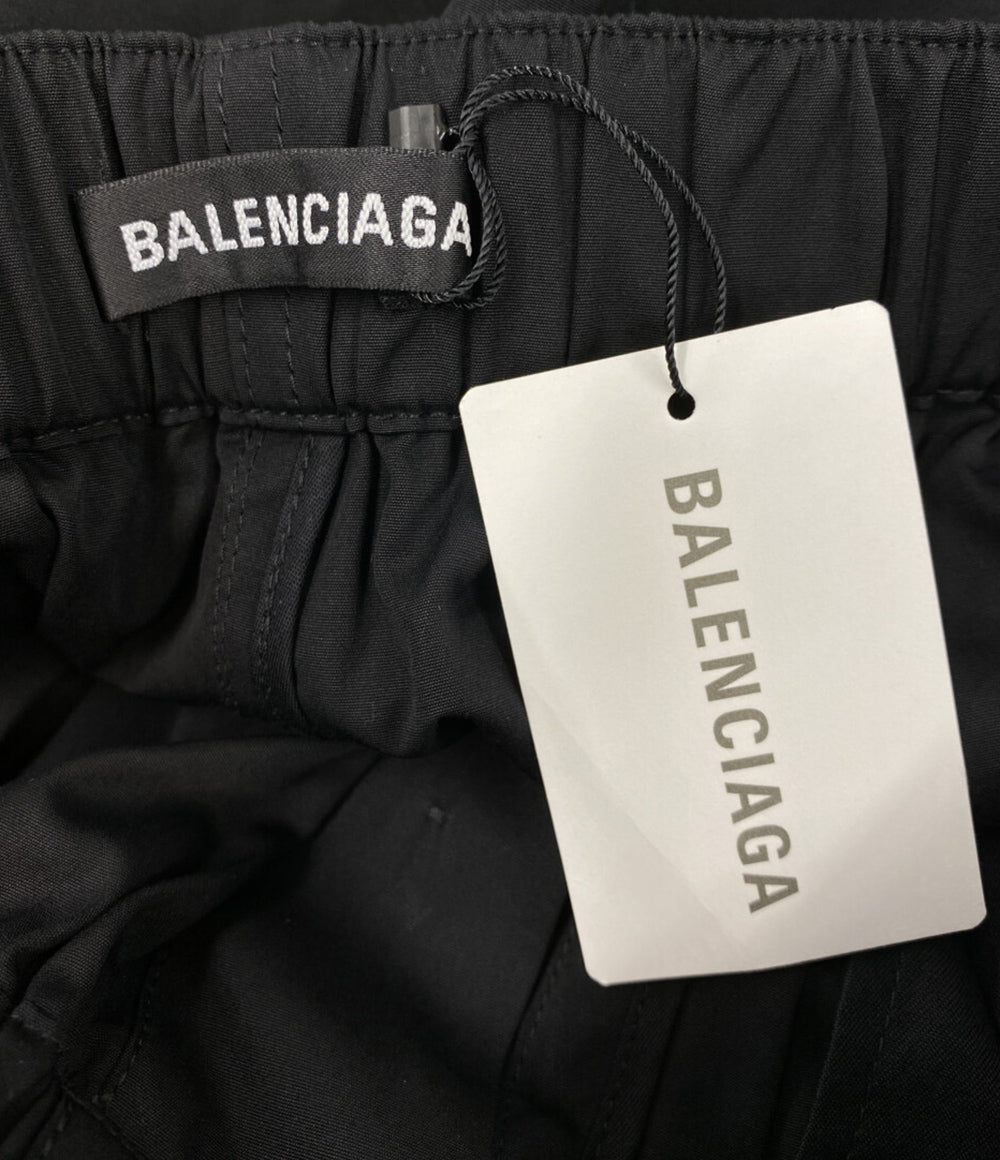 バレンシアガ ハーフパンツ ブラック バックロゴ メンズ SIZE 46