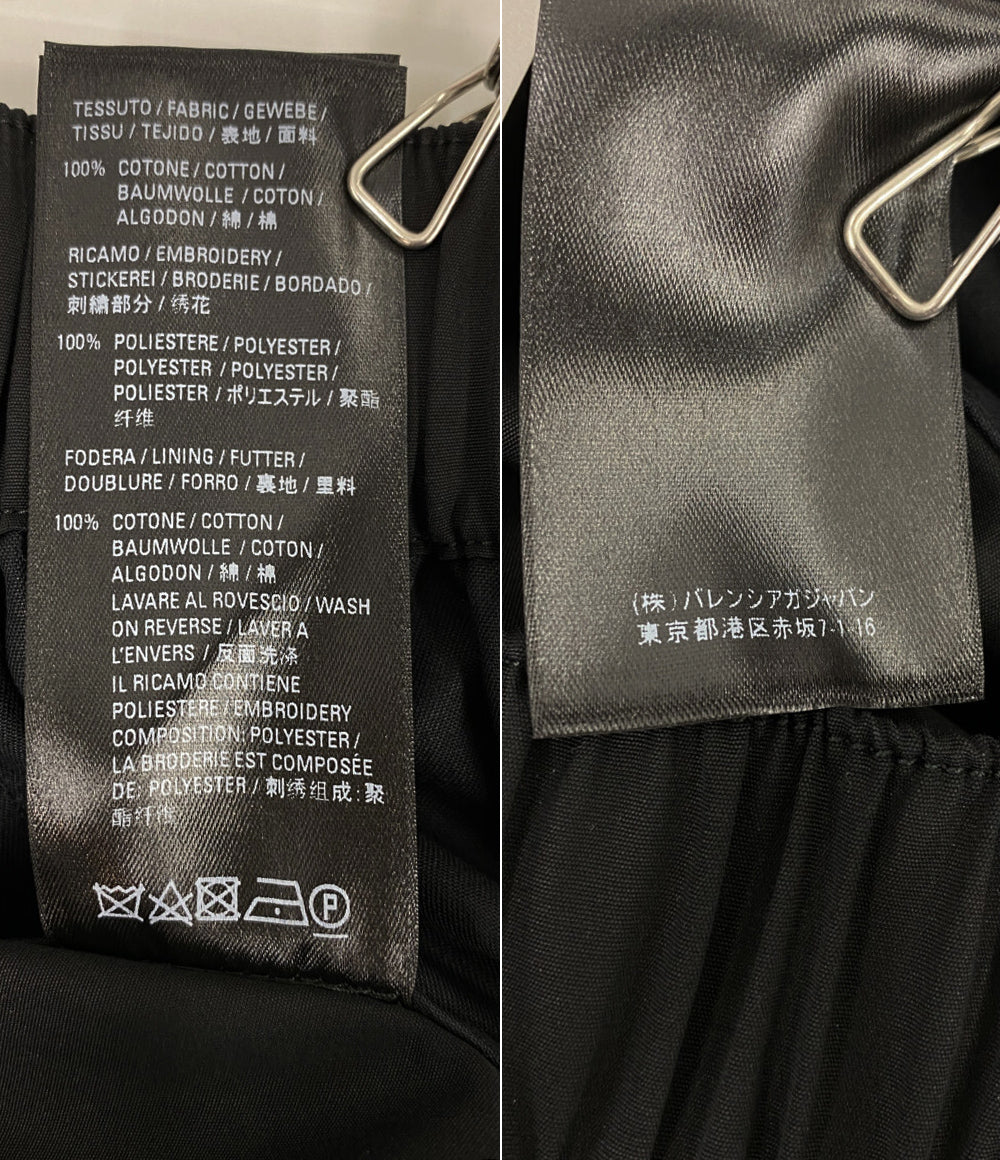 バレンシアガ ハーフパンツ ブラック バックロゴ メンズ SIZE 46