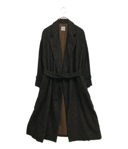 AMERI アメリ コート ウール混 中央ほつれブラウン レディース SIZE -