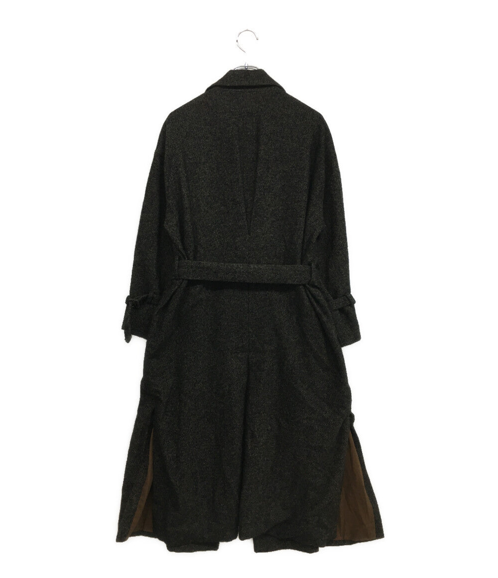 AMERI アメリ コート ウール混 中央ほつれブラウン レディース SIZE -