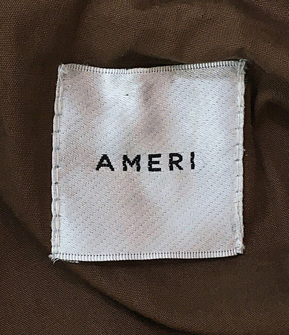 AMERI アメリ コート ウール混 中央ほつれブラウン レディース SIZE -