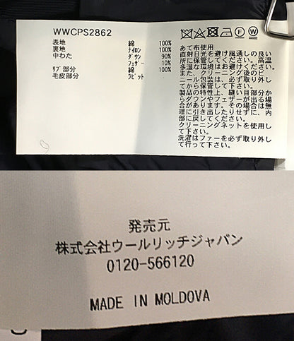 ウールリッチ ダウンコート ネイビー ラビットファー付き WWCPS2862 レディース SIZE XS WOOLRICH