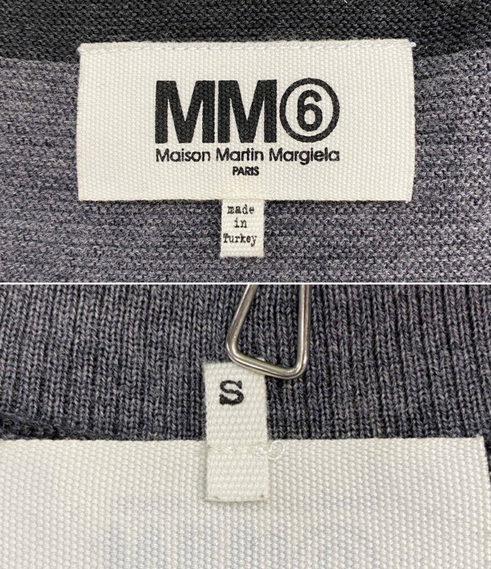 エムエムシックス 長袖カーディガン Vネック グレー レディース SIZE S MM6