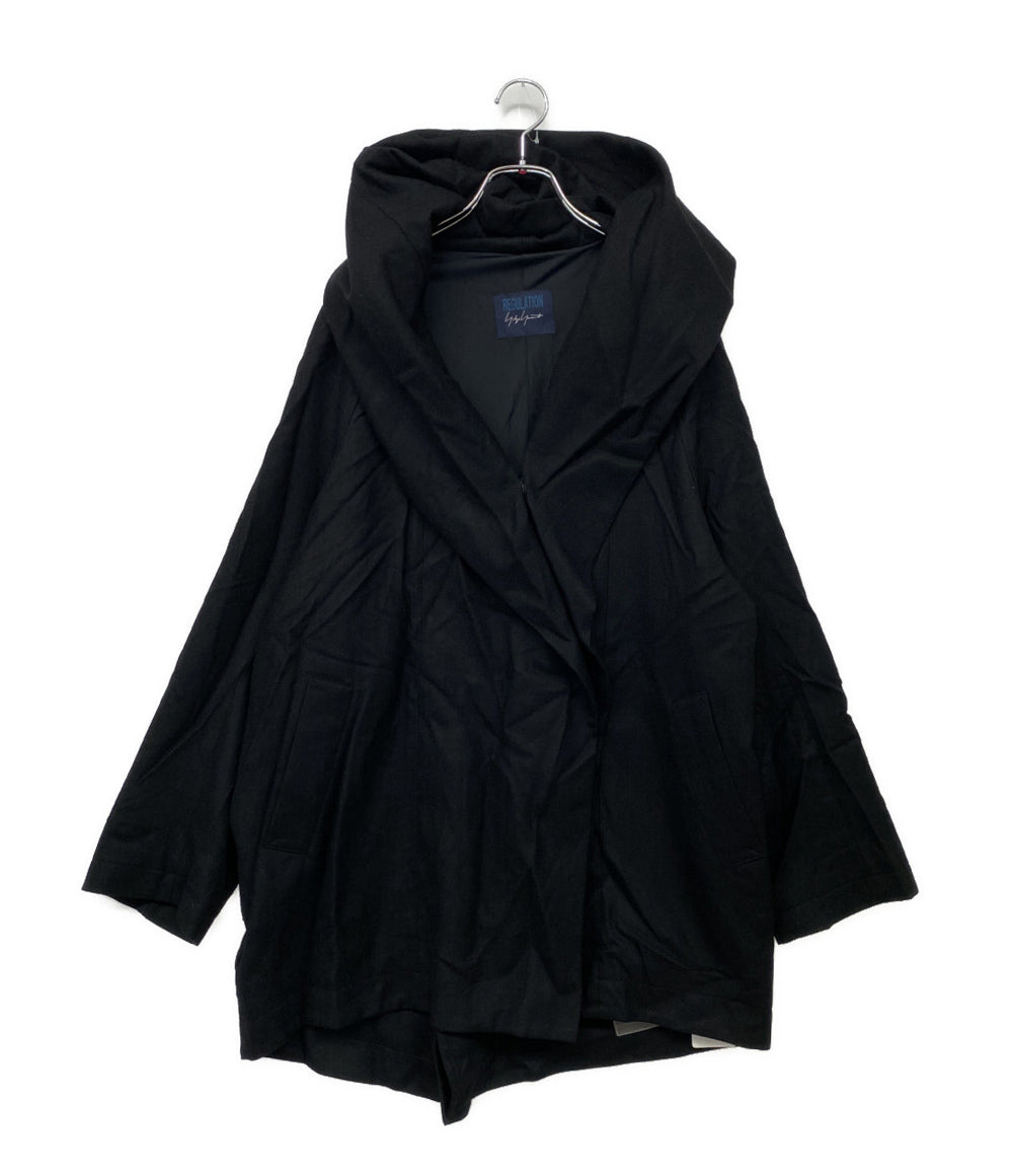 ヨウジヤマモト コート SAXONY R-HOODED CAPE COAT 2024aw FB-C51-102 レディース SIZE 2 YOHJI YAMAMOTO