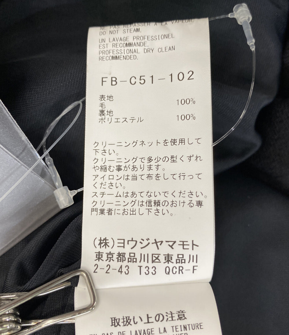 ヨウジヤマモト コート SAXONY R-HOODED CAPE COAT 2024aw FB-C51-102 レディース SIZE 2 YOHJI YAMAMOTO