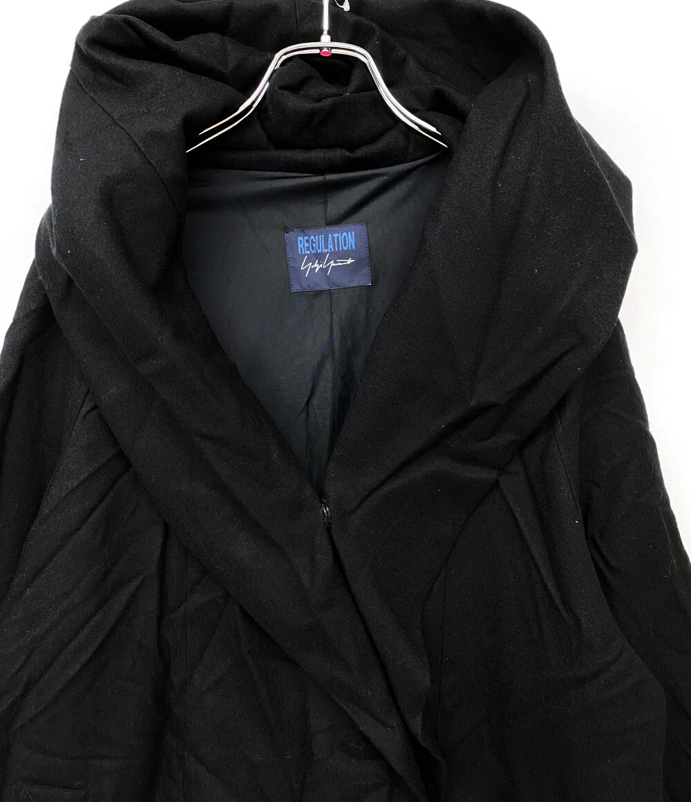 ヨウジヤマモト コート SAXONY R-HOODED CAPE COAT 2024aw FB-C51-102 レディース SIZE 2 YOHJI YAMAMOTO