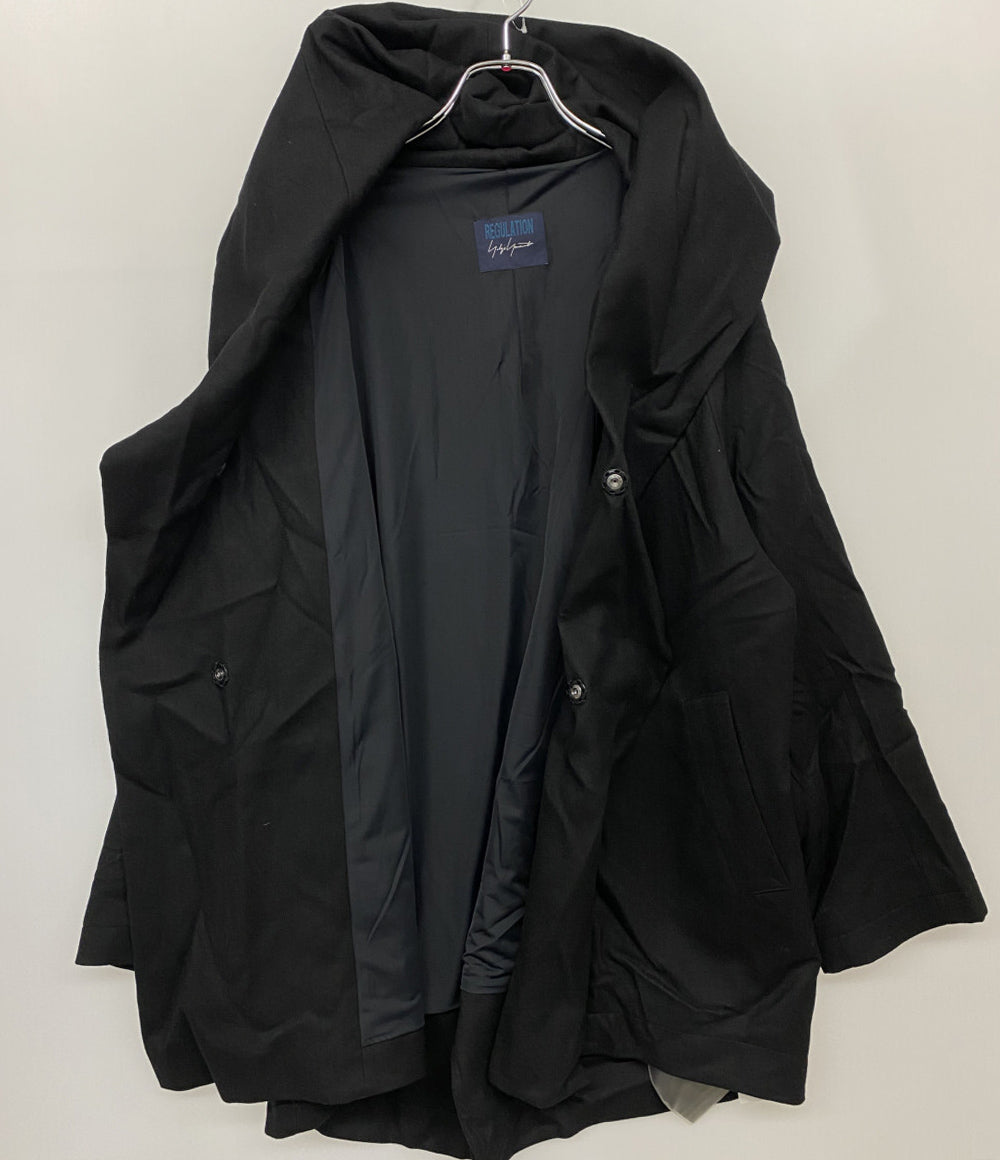 ヨウジヤマモト コート SAXONY R-HOODED CAPE COAT 2024aw FB-C51-102 レディース SIZE 2 YOHJI YAMAMOTO