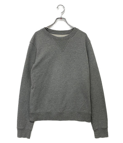 Maison Margiela スウェットシャツ ライトグレー 丸首 M刺繍ロゴ レディース SIZE S メゾンマルジェラ