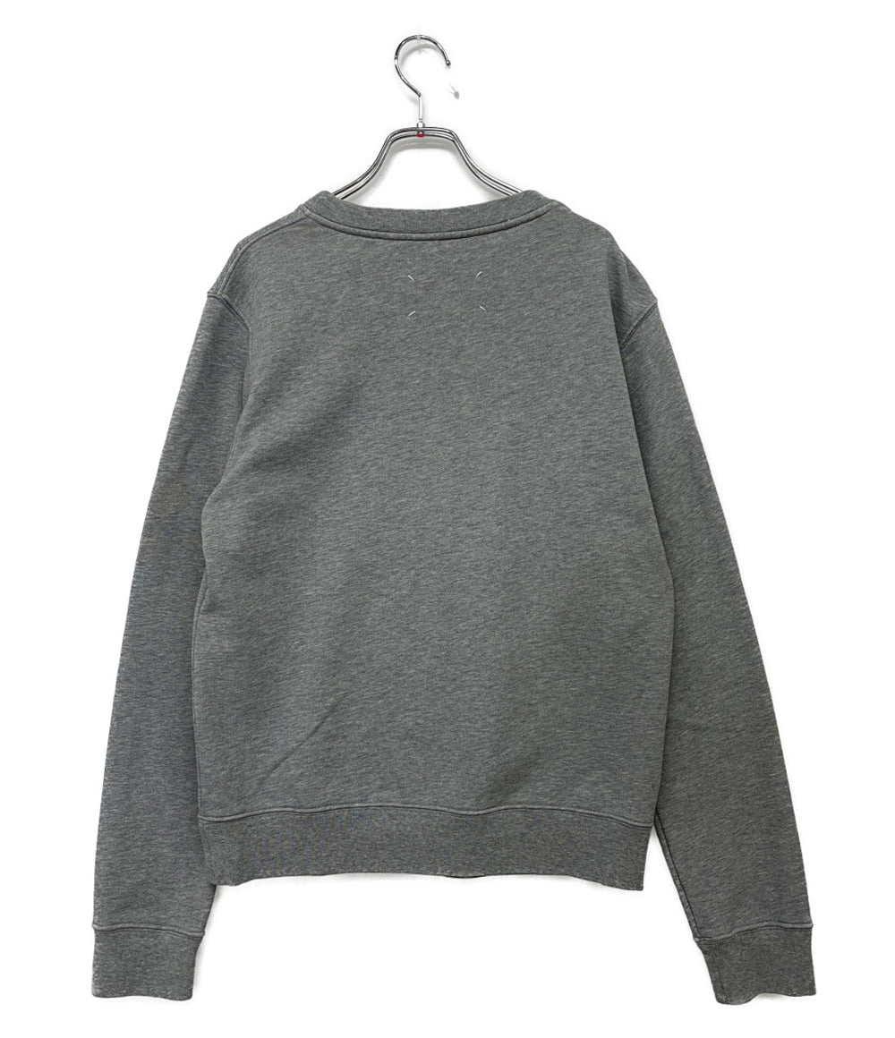 Maison Margiela スウェットシャツ ライトグレー 丸首 M刺繍ロゴ レディース SIZE S メゾンマルジェラ