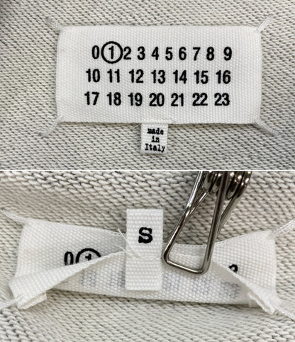 Maison Margiela スウェットシャツ ライトグレー 丸首 M刺繍ロゴ レディース SIZE S メゾンマルジェラ