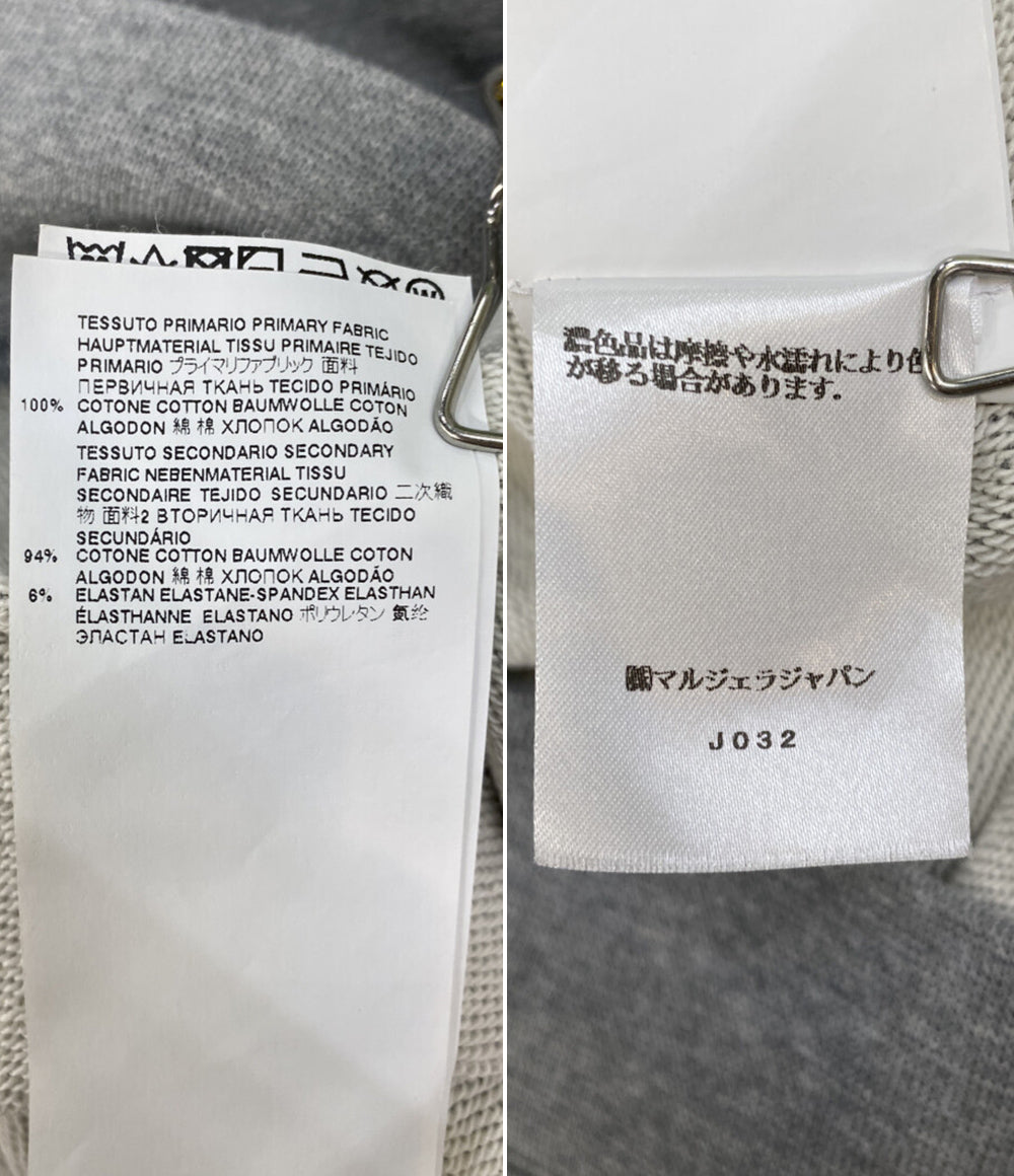 Maison Margiela スウェットシャツ ライトグレー 丸首 M刺繍ロゴ レディース SIZE S メゾンマルジェラ