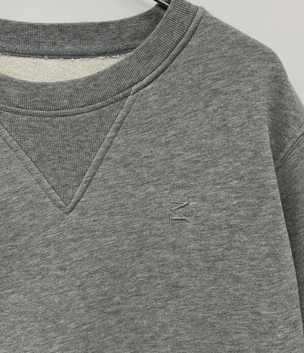Maison Margiela スウェットシャツ ライトグレー 丸首 M刺繍ロゴ レディース SIZE S メゾンマルジェラ