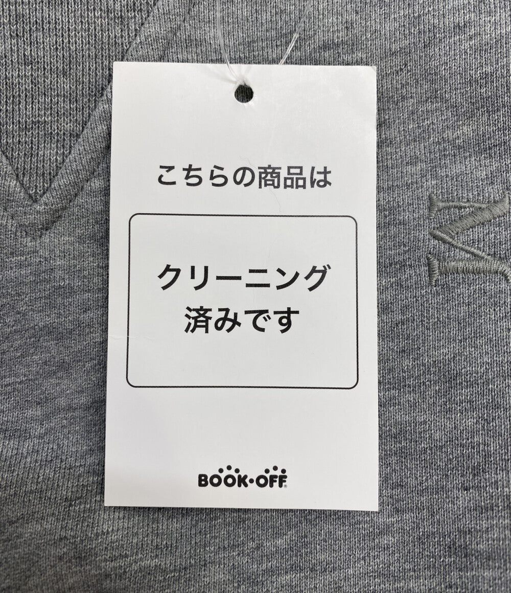Maison Margiela スウェットシャツ ライトグレー 丸首 M刺繍ロゴ レディース SIZE S メゾンマルジェラ
