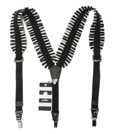 BORDERS at BALCONY ボーダーズアットバルコニー サスペンダー ブラック×ホワイト BD211-4L-09 レディース SIZE F