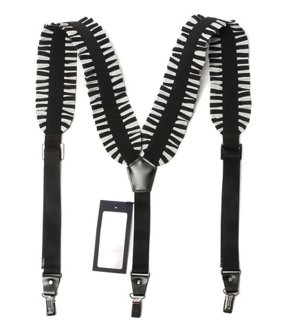 BORDERS at BALCONY ボーダーズアットバルコニー サスペンダー ブラック×ホワイト BD211-4L-09 レディース SIZE F