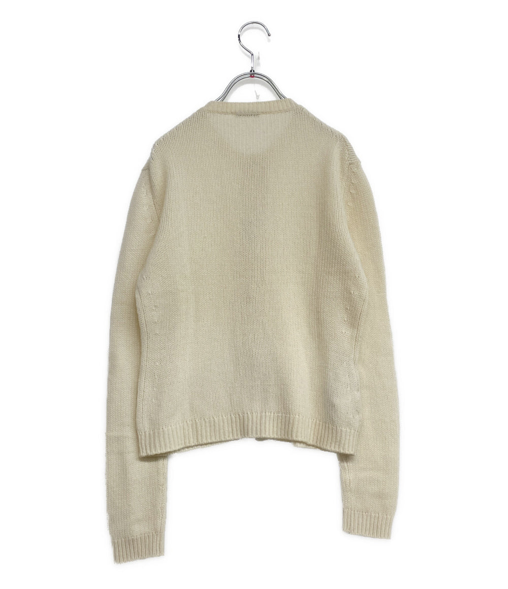 ミュウミュウ カーディガン クリ-ム ビジュー MMC888 レディース SIZE 36 MIU MIU
