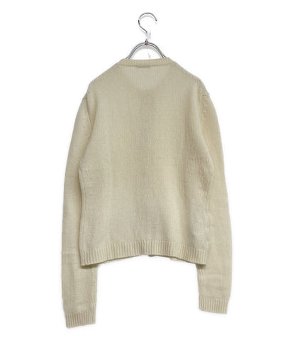 ミュウミュウ カーディガン クリ-ム ビジュー MMC888 レディース SIZE 36 MIU MIU