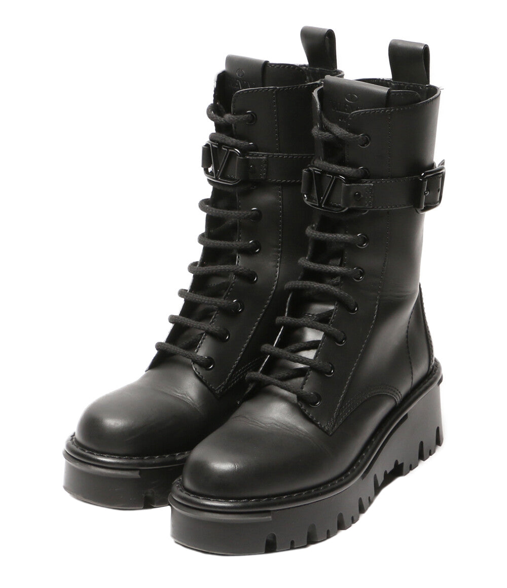 VALENTINO Vロゴ レースアップブーツ レディース SIZE 36.5 ヴァレンチノ