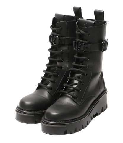 VALENTINO Vロゴ レースアップブーツ レディース SIZE 36.5 ヴァレンチノ