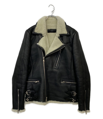 AKM レザージャケット B2007 MTN001 ブラック メンズ SIZE L エイケイエム