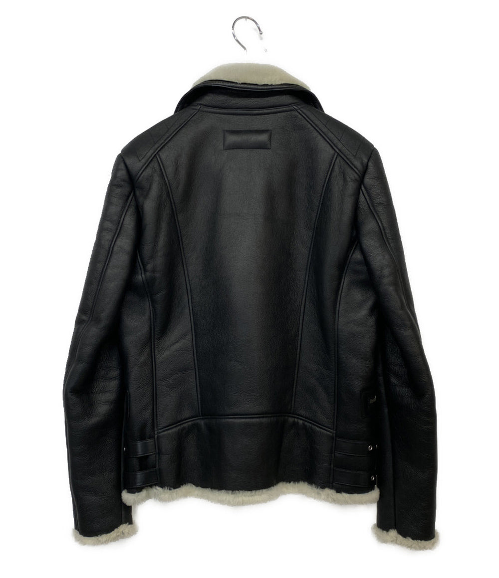 AKM レザージャケット B2007 MTN001 ブラック メンズ SIZE L エイケイエム