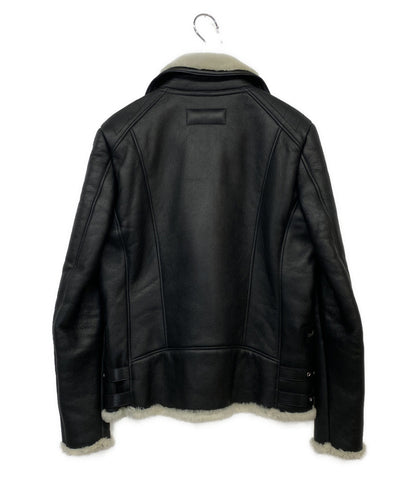 AKM レザージャケット B2007 MTN001 ブラック メンズ SIZE L エイケイエム