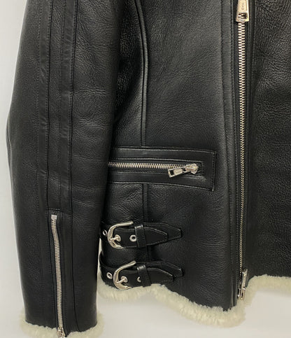 AKM レザージャケット B2007 MTN001 ブラック メンズ SIZE L エイケイエム