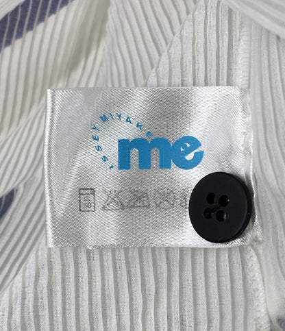 me ISSEY MIYAKE 長袖シャツ プリーツカットソー ストライプ レディース SIZE - ミー イッセイミヤケ