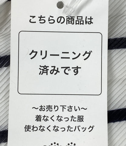 me ISSEY MIYAKE 長袖シャツ プリーツカットソー ストライプ レディース SIZE - ミー イッセイミヤケ