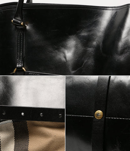 BURBERRY ノヴァチェック レザートートバッグ メンズ バーバリー
