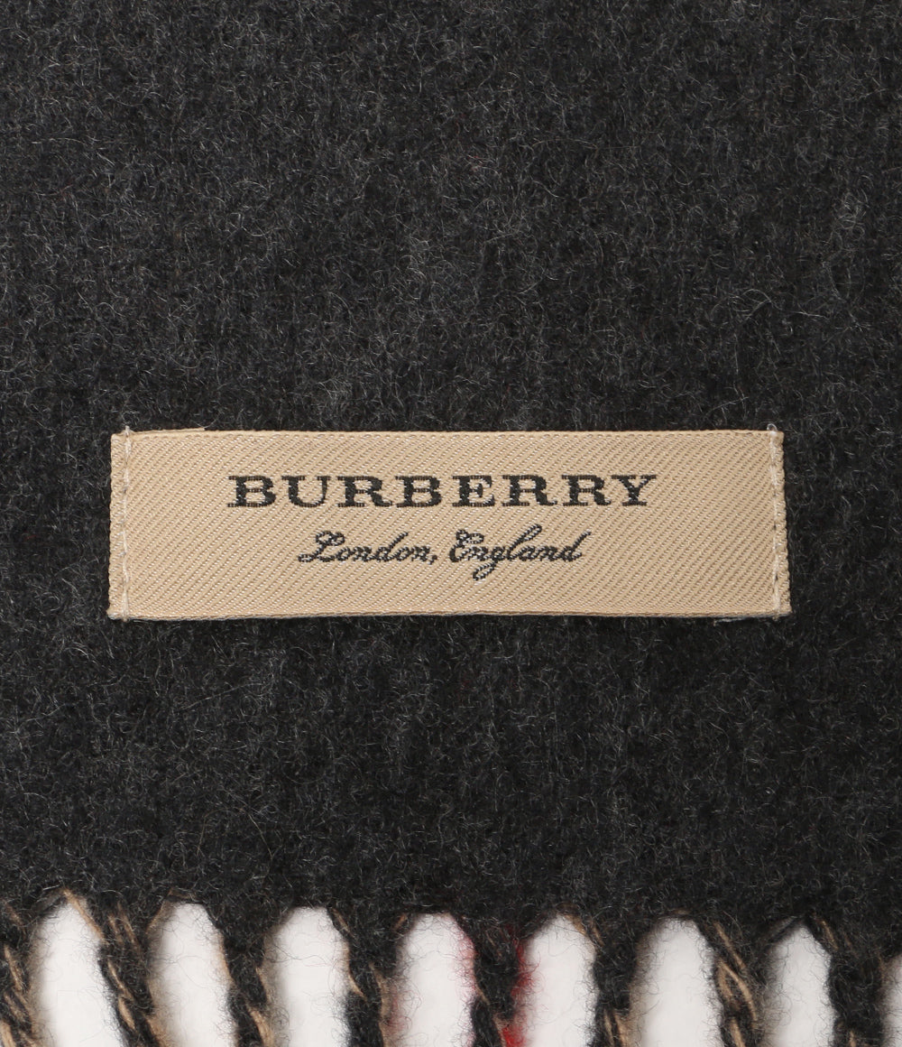 BURBERRY カシミヤストール チェック×グレー レディース バーバリー