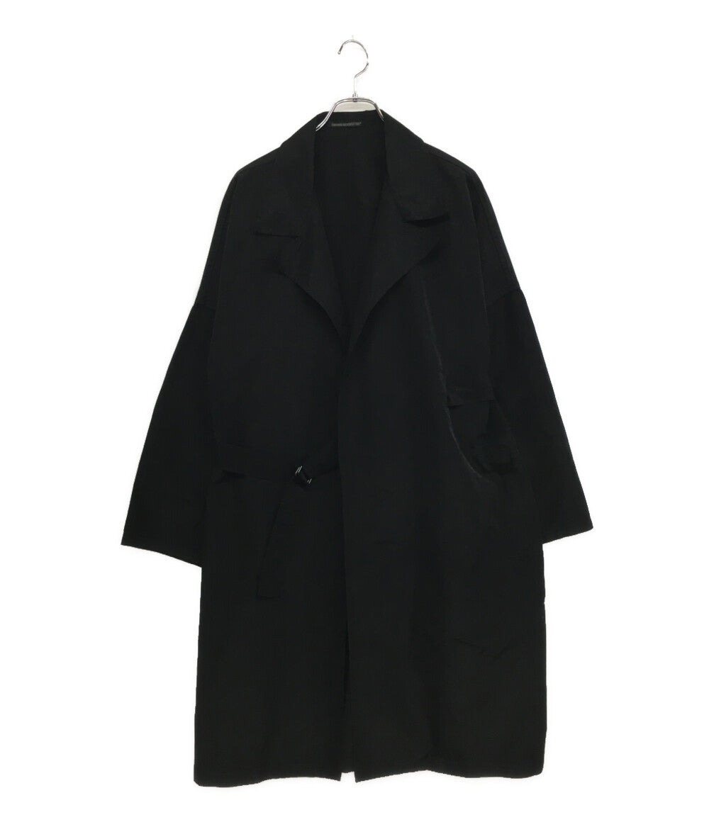 YOHJI YAMAMOTO コート ブラック ベルト有 NN-C58-501 レディース SIZE 1 ヨウジヤマモト