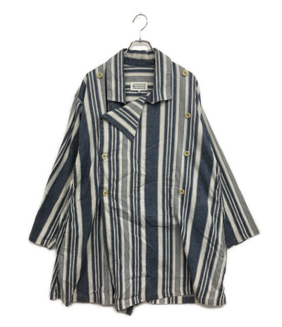 Maison Margiela ストライプコート ネイビーホワイト S50DL0460 メンズ SIZE 46 メゾンマルジェラ