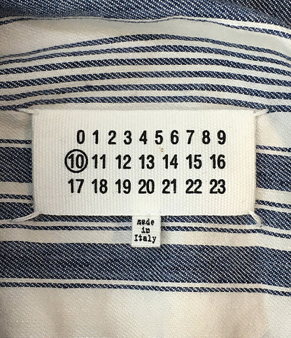 Maison Margiela ストライプコート ネイビーホワイト S50DL0460 メンズ SIZE 46 メゾンマルジェラ