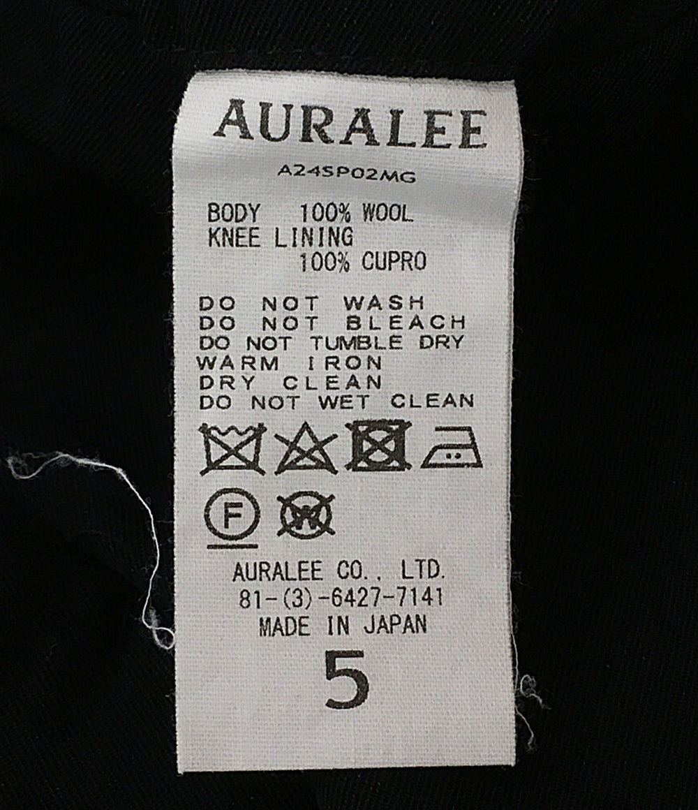 オーラリー パンツ ブラック 24ss A24SP02MG メンズ SIZE 5 AURALEE