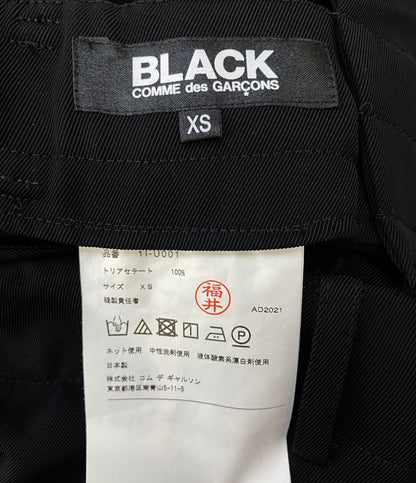 BLACKCOMME des GARCONS ブラック コムデギャルソン サスペンダーパンツ ブラック 1I-U001 メンズ SIZE XS
