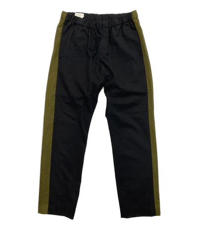 DRIES VAN NOTEN サイドラインパンツ ブラック×カーキ メンズ SIZE 46 ドリスヴァンノッテン