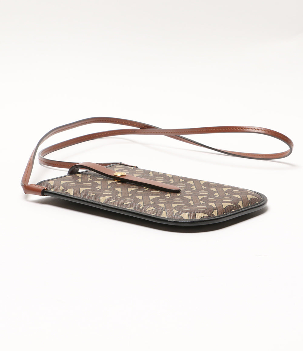 美品 BURBERRY モノグラム スマホショルダー Anne Phone Tb Monogram E-canvas 80265881 レディース バーバリー