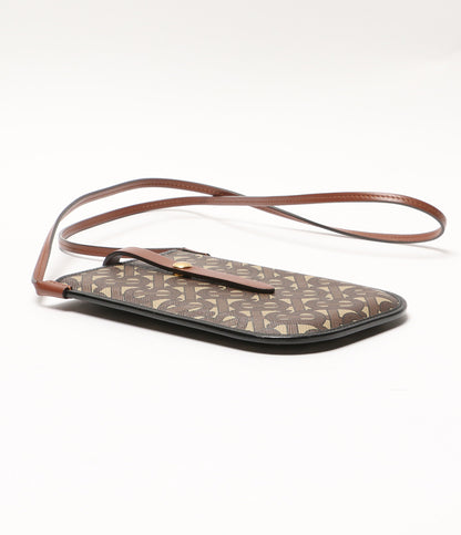 美品 BURBERRY モノグラム スマホショルダー Anne Phone Tb Monogram E-canvas 80265881 レディース バーバリー
