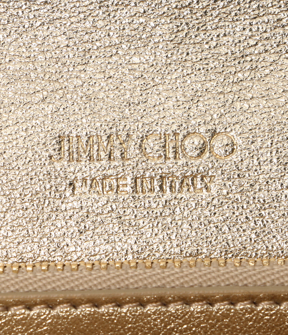 JIMMY CHOO チェーンウォレット ショルダー グリッターゴールド レディース ジミーチュウ