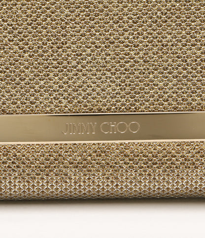 JIMMY CHOO チェーンウォレット ショルダー グリッターゴールド レディース ジミーチュウ