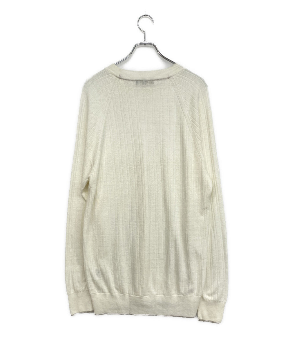 loro piana ニット 麻 ホワイト FAI9941 メンズ SIZE 54 ロロピアーナ