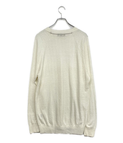 loro piana ニット 麻 ホワイト FAI9941 メンズ SIZE 54 ロロピアーナ