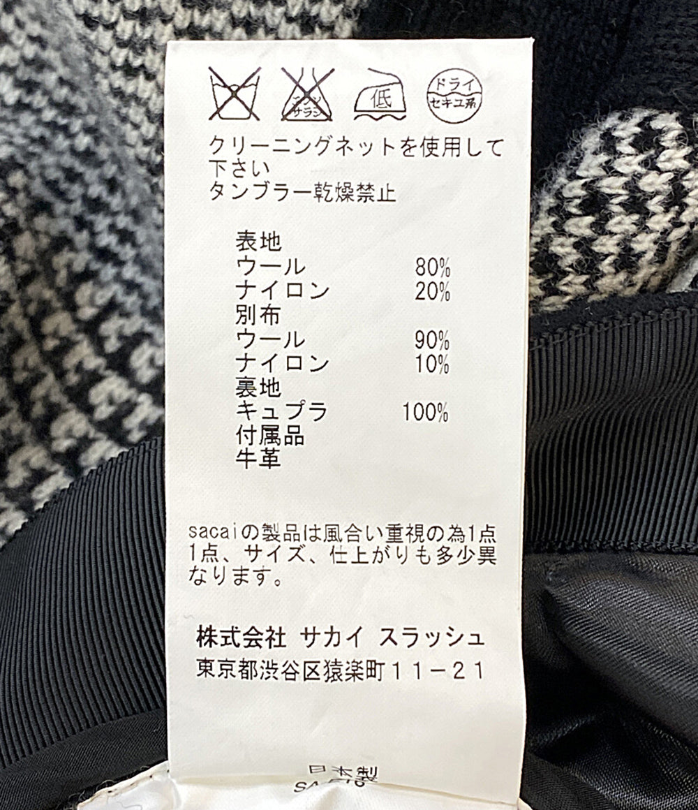 sacai ニット 千鳥柄 くるみボタン 14-02087 レディース SIZE 2 サカイ